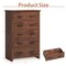 Tall Storage Dresser with 5 Slide Out Drawers and Smooth Metal Slide Rail Perfect for Any Room